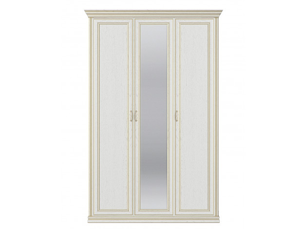ВЕНЕТО спальня Шкаф 3-х дверный (с зеркалом) (Дуб леонардо (патина "золото"))