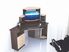 Компьютерный стол Грета-7 дуб молочный/венге