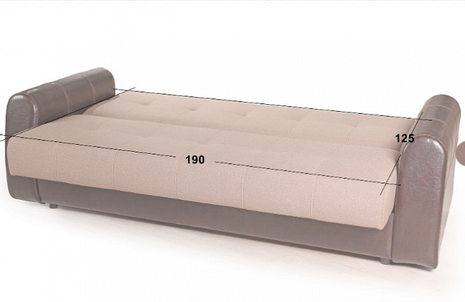 АЛЛЕГРО-01М(О), диван-кровать трехместный, прямой, механизм «книжка» (300 739, Savoy Beige,Savoy Beige,В/к Молеро 320, 0)