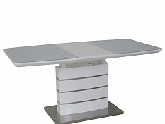 Стол обеденный MARS (1200-1600x800x760) WHITE (белый со стеклом)
