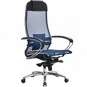 Кресло "Samurai S-1.03" Синий ,Сетчатая ткань, армированная высокопрочным арамидным волокном