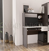 Стол компьютерный №3 (Дуб беленый/Дуб венге)