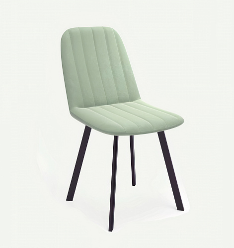 Стул черный "Крафт Полоса" (велюр бирюза 14В)