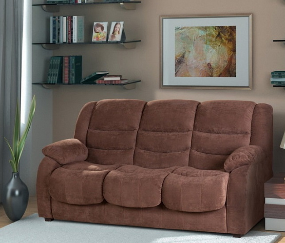 РИДБЕРГ диван-кровать 3-х местный прямой ,м-зм "седафлекс"(297 599,Lucky brown,Lucky brown,Lucky brown,0),2 кат.