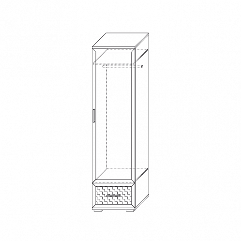 Парма-Люкс шкаф для одежды 2220х600х549