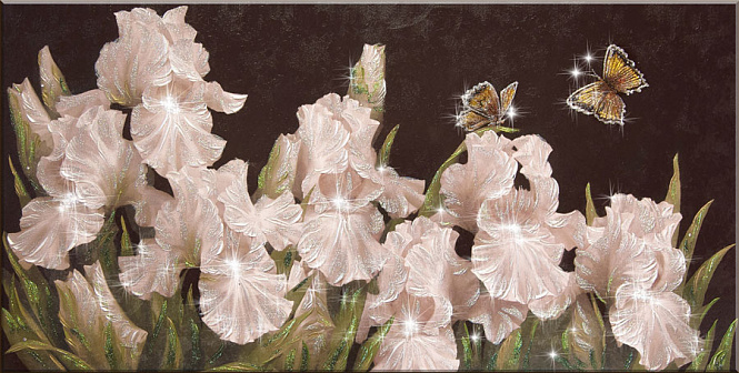 Картина "Светлые ирисы" коллекция Арт Декор 