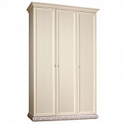 Шкаф 3-х дверный для платья и белья Тиффани (без зеркал) ТФШ2/3 (штрих/серебро)