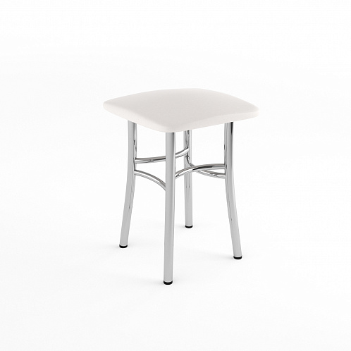 Табурет хром "Классик" (белый 110)