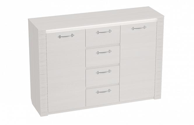 ЭЛАНА Комод (Бодега белая/Сандал белый матовый) 1395 СПАЛЬНЯ