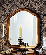 Зеркало к комоду "Луиджи" (коричневый, отд. золото)