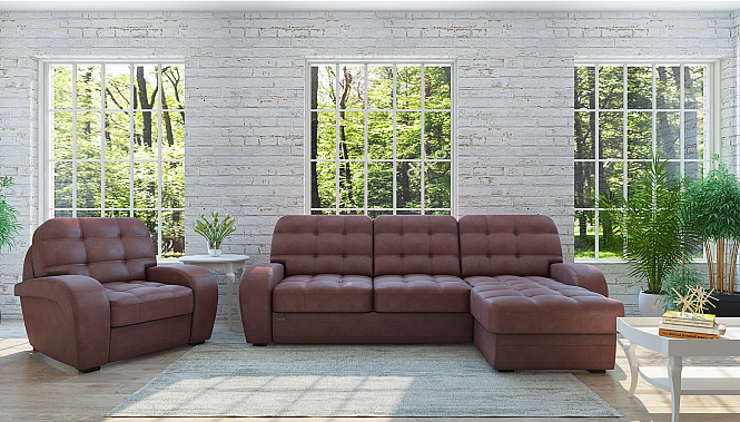 Угловой диван «Кельн» (2Т-1ПФ)