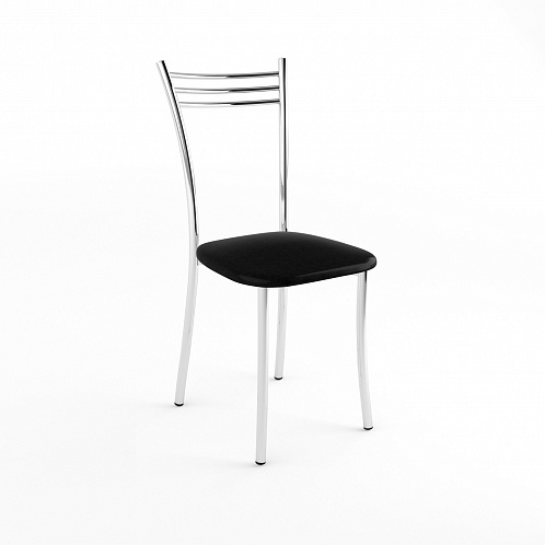 Стул хром "Трио Стандарт" (черный 140)