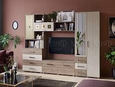 Белла Гостиная (Дуб беленый, венге)