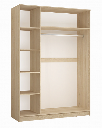 Шкаф-купе "Стиль 1600" Дуб сонома / Ясень шимо