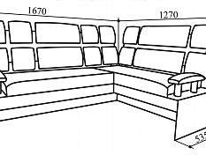 Кухонный угловой диван КУ-70 категория 4 (Дуб венге/Falcone 8GL,Falcone 2GL)
