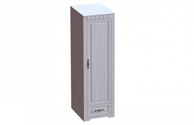 Шкаф 1- дверный платяной "Прованс" (Бодега белая / Патина премиум)