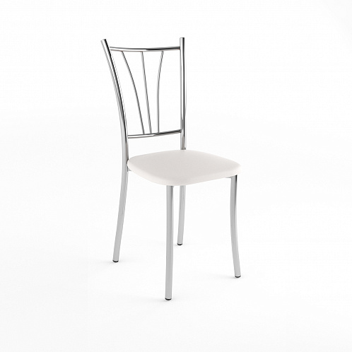 Стул хром "Трилогия Стандарт" (белый 110)