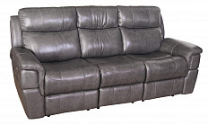 Комплект мебели М1718 3-х местный диван с 2-мя эл.рекл. + кресло с эл.рекл. (134143Н DK BROWN (cat.2))