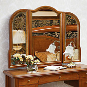 Зеркало к столу туалетному "Луиджи" (коричневый, отд. золото)