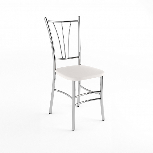 Стул хром "Трилогия" (белый 110)