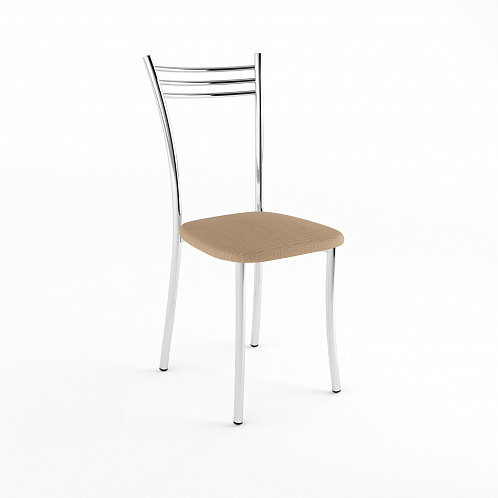 Стул хром "Трио Стандарт" (кайман бежевый 276)