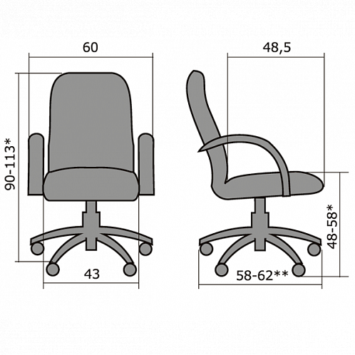 Кресло CP-1 PL №19 (черный,ткань)