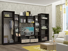 Женева Гостиная (Дуб беленый, Венге) Женева Гостиная (Дуб беленый, Венге)