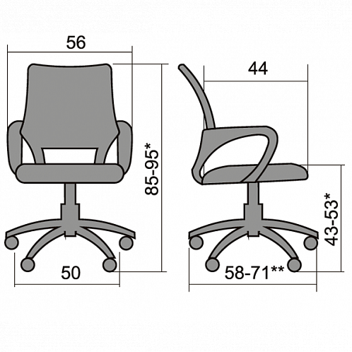 Кресло CS-9 PPL №20 (черный,сетка,м-зм "Пиастра")