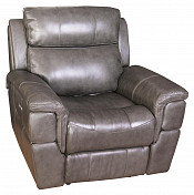 Комплект мебели М1718 3-х местный диван с 2-мя эл.рекл. + кресло с эл.рекл. (177066 DK GREY (cat.2))