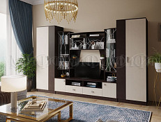 Женева Гостиная (Дуб беленый, Венге) Женева Гостиная (Дуб беленый, Венге)