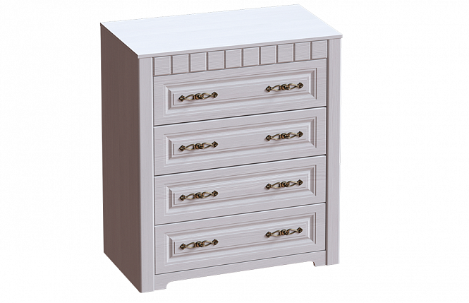 Комод "Прованс" (Бодега белая / Патина премиум)