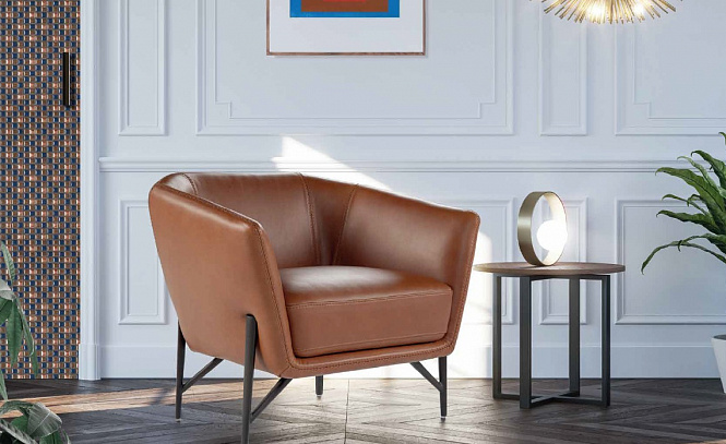 "VENERE" кресло CAL1149 (cat15 ANTARES 2152 TAUPE GOLD FEET)