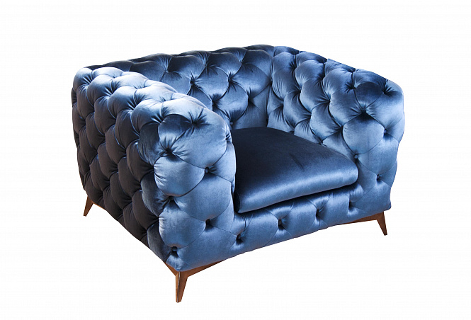 Комплект мебели 1546 3-х местный диван + кресло (ENJO-77 BLUE) 