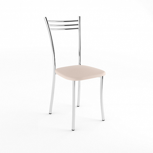 Стул хром "Трио Стандарт" (бежевый 120)