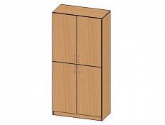 Шкаф комбинированный закрытый (Ясень шимо светлый) Мебель для УЗ