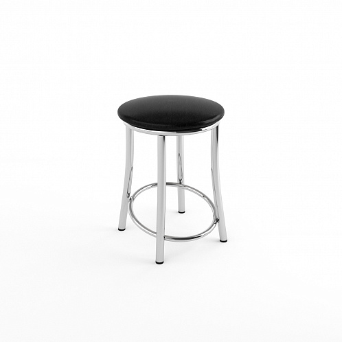 Табурет хром "Лира" (черный 140)