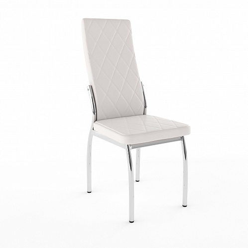 Стул хром "Лорд Ромб" (белый 110)