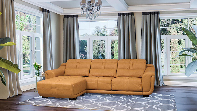 Диван угловой «Мартин» (БЛ-2Т-1-БП+ПУФ) Диван угловой «Мартин» (БЛ-2Т-1-БП+ПУФ)