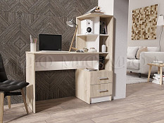 Стол компьютерный №2 (Дуб сонома / Белый)