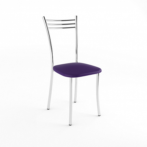 Стул хром "Трио Стандарт" (фиолетовый 873)